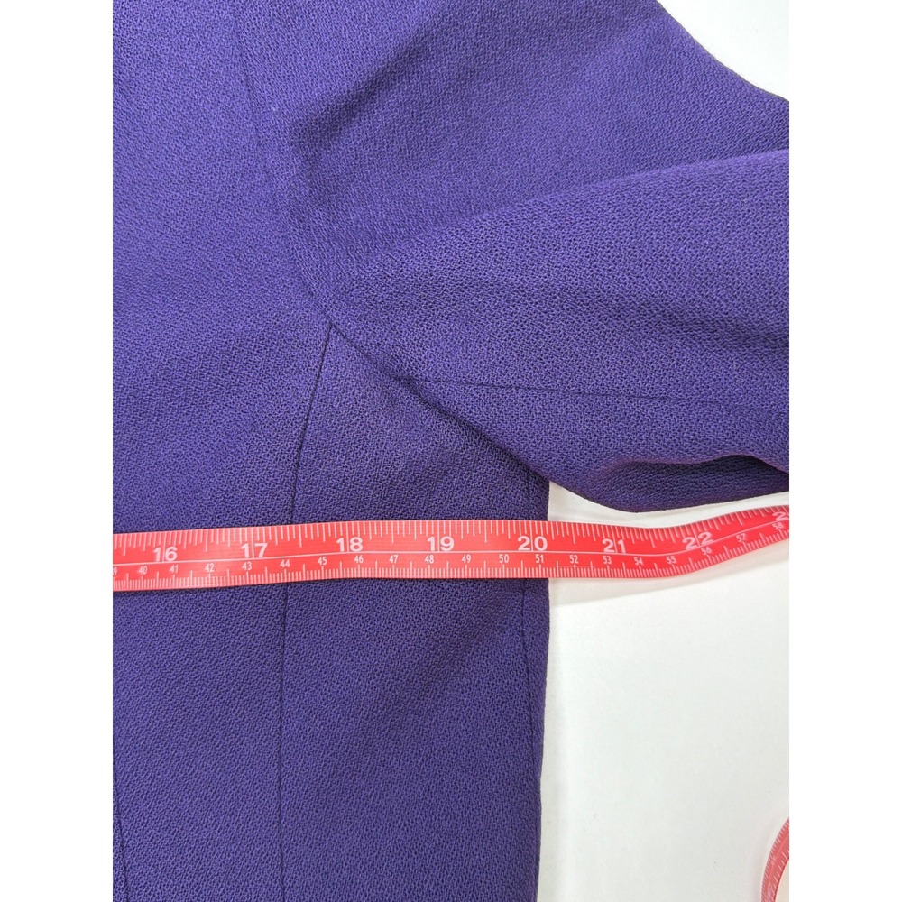 Pendleton Wool Blazer Purple V-Neck Button Front … - image 8